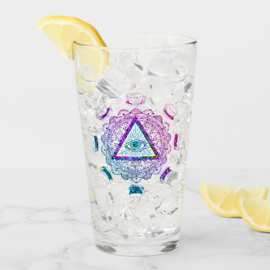 Derde oogbekertje glas (Voorkant ijs)