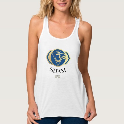 Derde oogmantra SHAM, Ajna Chakra Mantra Tanktop (Voorkant)