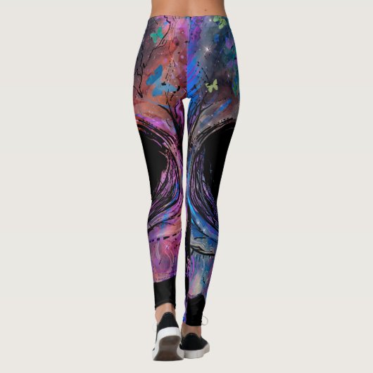 Derde Oogrog Psychedelic Skull - Leggings (Achterkant)