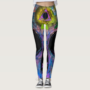 Derde Oogrog Psychedelic Skull - Leggings