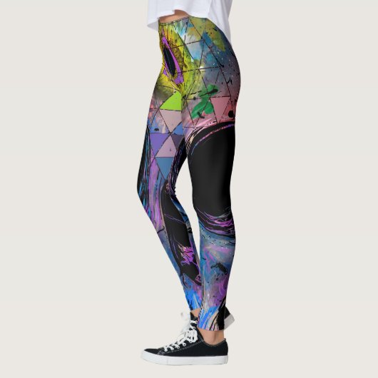 Derde Oogrog Psychedelic Skull - Leggings (Links)