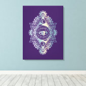 Derde oogschilderij - Gewikkeld canvas (Insitu (Houten vloer))