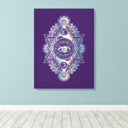 Derde oogschilderij - Gewikkeld canvas (Insitu (Houten vloer))