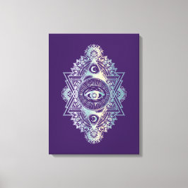 Derde oogschilderij - Gewikkeld canvas