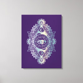 Derde oogschilderij - Gewikkeld canvas Afdruk