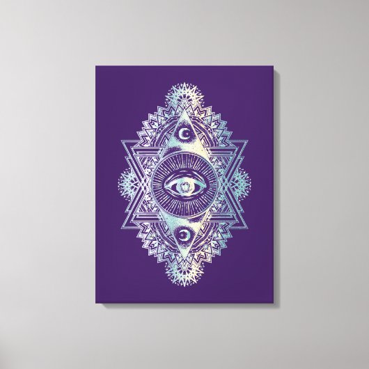 Derde oogschilderij - Gewikkeld canvas Afdruk (Voorkant)