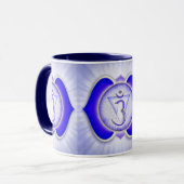 Derde oogstpatroon met wieltjes Afdrukontwerp Mok (Voorkant links)