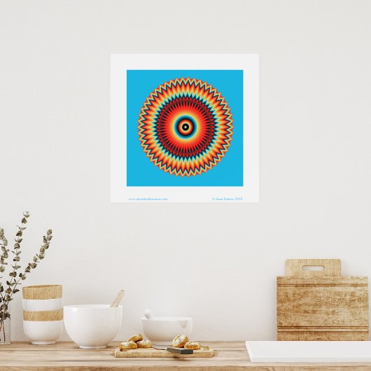 Derde oogtrilling Mandala Poster (Keuken)
