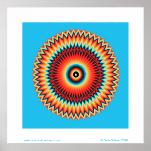 Derde oogtrilling Mandala Poster