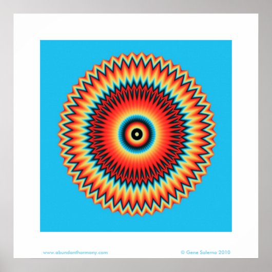 Derde oogtrilling Mandala Poster (Voorkant)