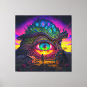 Derde oogwenk Psychedelic momenten abstract surrea Canvas Afdruk (Voorkant)