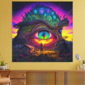 Derde oogwenk Psychedelic momenten abstract surrea Canvas Afdruk (Insitu (Woonkamer))