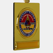 Derde pantserdivisie Desert Storm Veteraan Verguld Banner Ornament (Rechts)