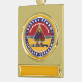 Derde pantserdivisie Desert Storm Veteraan Verguld Banner Ornament (Links)