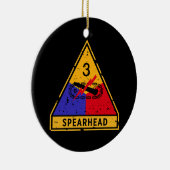 Derde Pantserdivisie - US Military "Grunge" Keramisch Ornament (Rechts)