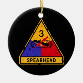 Derde Pantserdivisie - US Military "Grunge" Keramisch Ornament