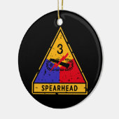 Derde Pantserdivisie - US Military "Grunge" Keramisch Ornament (Links)