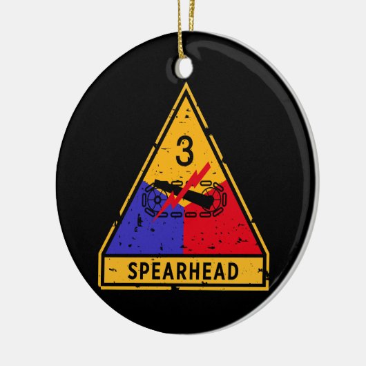 Derde Pantserdivisie - US Military "Grunge" Keramisch Ornament (Links)