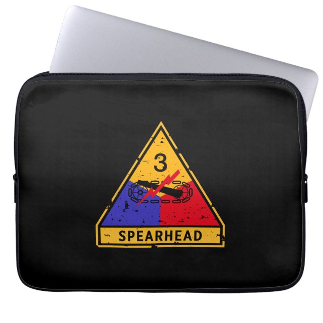 Derde Pantserdivisie - US Military "Grunge" Laptop Sleeve (Voorkant)