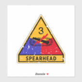 Derde Pantserdivisie - US Military "Grunge" Sticker (Vel)