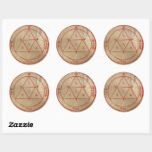 Derde Pentacle van Mars Ronde Sticker (Vel)