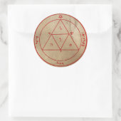 Derde Pentacle van Mars Ronde Sticker (Tas)