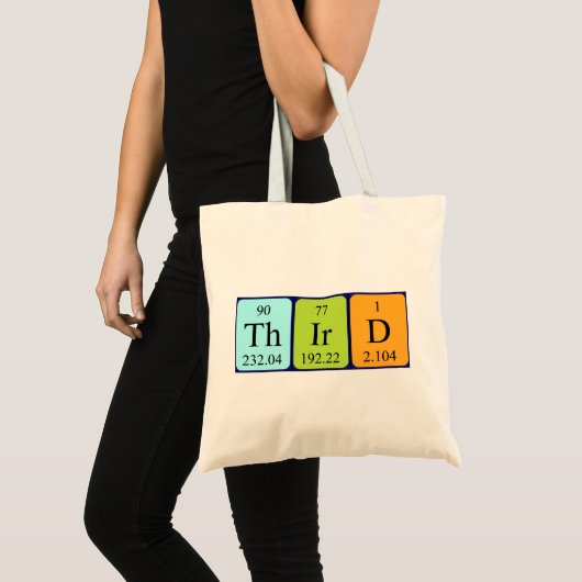 Derde periodieke lijstnaam canvas tas (Voorkant (product))