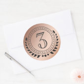 Derde plaats Honor Bronze-medaille op Bronze-gradi Ronde Sticker (Envelop)