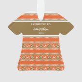 Derde plaats Lelijke Kersttrui Wedstrijd Winnaar Ornament (achterkant)