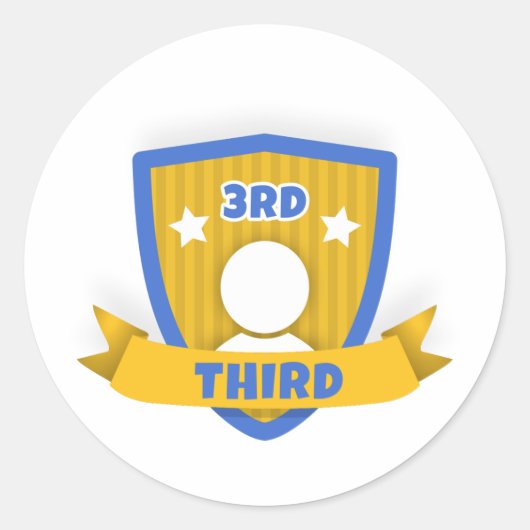 Derde plaats ronde sticker (Voorkant)