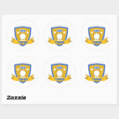 Derde plaats ronde sticker (Vel)