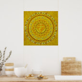 Derde Poster van Chakra Mandala (Keuken)