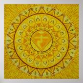 Derde Poster van Chakra Mandala (Voorkant)
