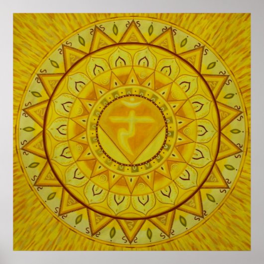 Derde Poster van Chakra Mandala (Voorkant)