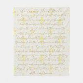 Derde Psalmkalligrafie Fleece Deken (Voorkant)