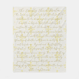 Derde Psalmkalligrafie Fleece Deken