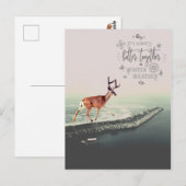 Derde rendier- en vakantiekollage briefkaart (Voorkant / Achterkant)