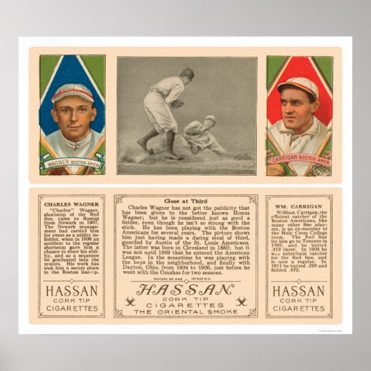 Derde Rode Sox Baseball 1912 Poster (Voorkant)