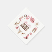 Derde Rodeo Roze Western Cowboy 3e Verjaardag Servet (Hoek)