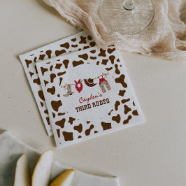 Derde Rodeo Western Cowboy 3e Verjaardag Servet