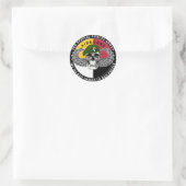 Derde schedel van de speciale strijdkrachten ronde sticker (Tas)