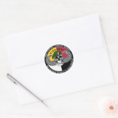 Derde schedel van de speciale strijdkrachten ronde sticker (Envelop)