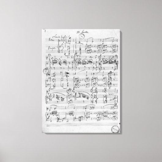 Derde Sonata voor piano en violine Canvas Afdruk (Voorkant)