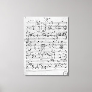 Derde Sonata voor piano en violine Canvas Afdruk