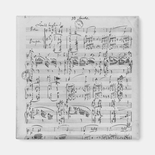 Derde Sonata voor piano en violine Magneet (Voorkant)