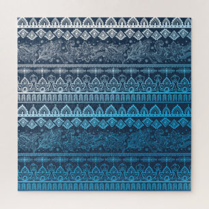 Derde stam etnische, naadloze patroon. legpuzzel