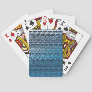 Derde stam etnische, naadloze patroon. pokerkaarten