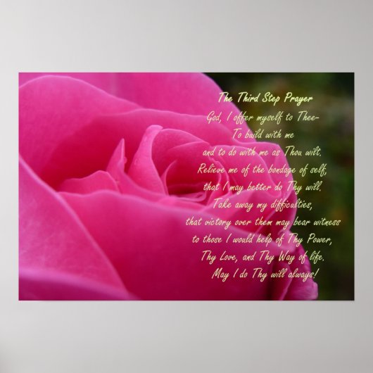 Derde stap gebed poster (Voorkant)