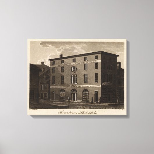 Derde straat in Philadelphia Canvas Afdruk (Voorkant)