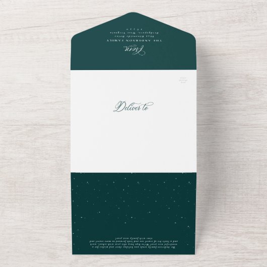 Derde triviale feestdag voor kerstcollage all in one uitnodiging (Buitenkant)